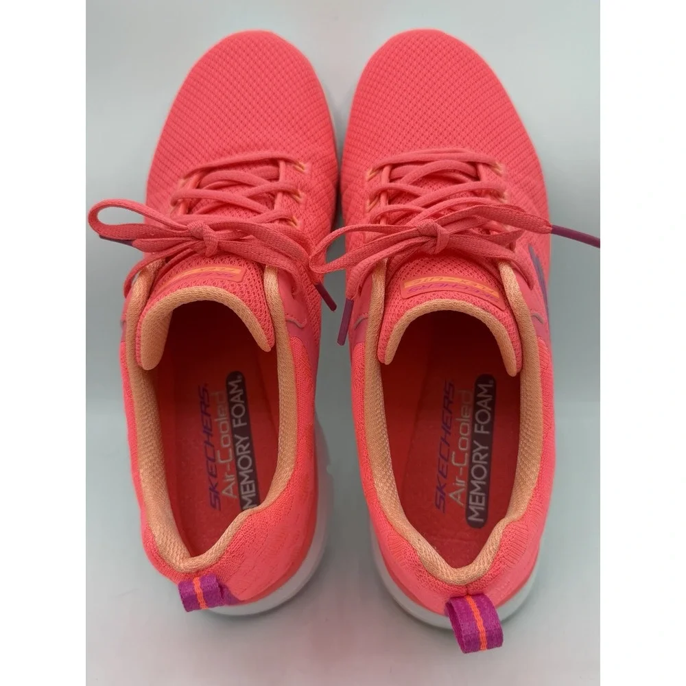 Skechers Women's Flex Lite Air Cool Neon Pink Memory Foam Running Shoes Size 9.5